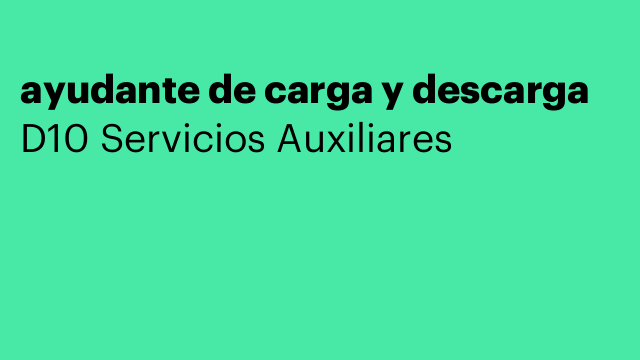 ayudante de carga y descarga