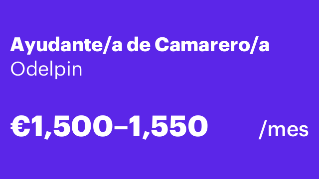 Ayudante/a de Camarero/a