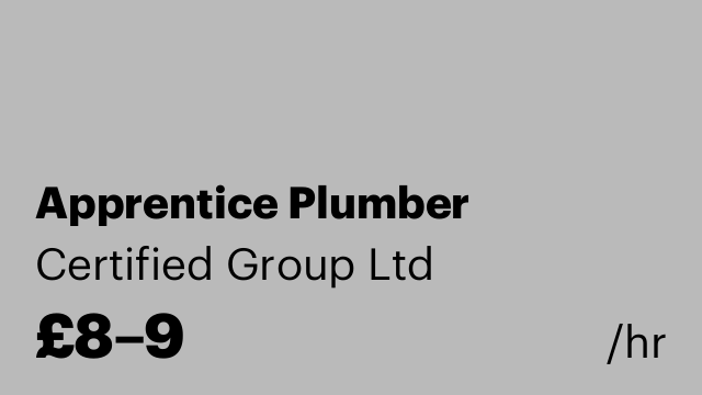 Apprentice Plumber