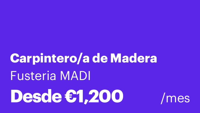 Carpintero/a de Madera