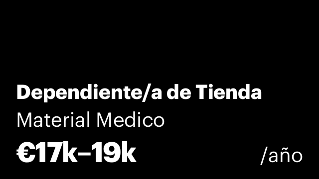 Dependiente/a de Tienda