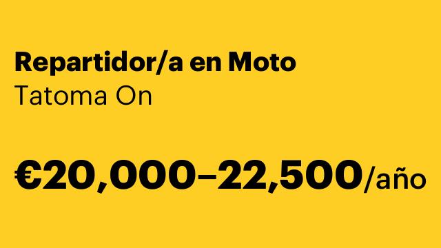 Repartidor/a en Moto