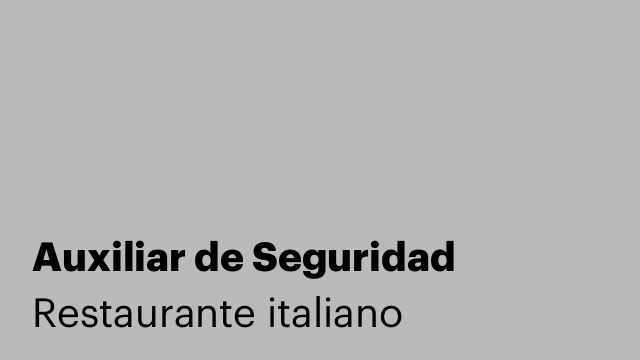 Auxiliar de Seguridad