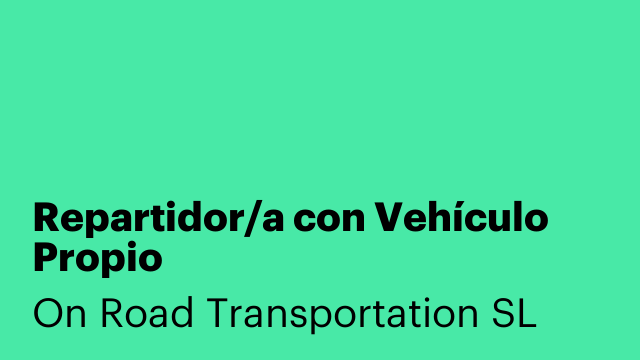 Repartidor/a con Vehículo Propio