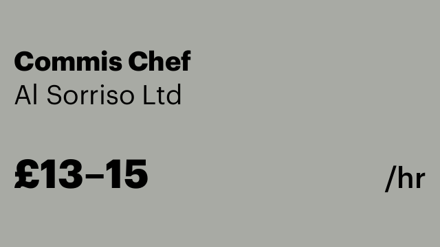 Commis Chef