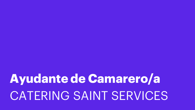 Ayudante de Camarero/a