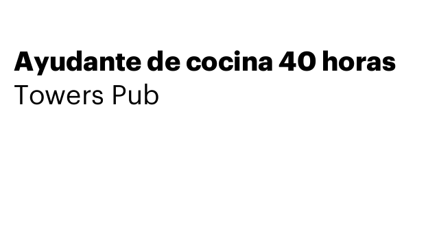 Ayudante de cocina 40 horas