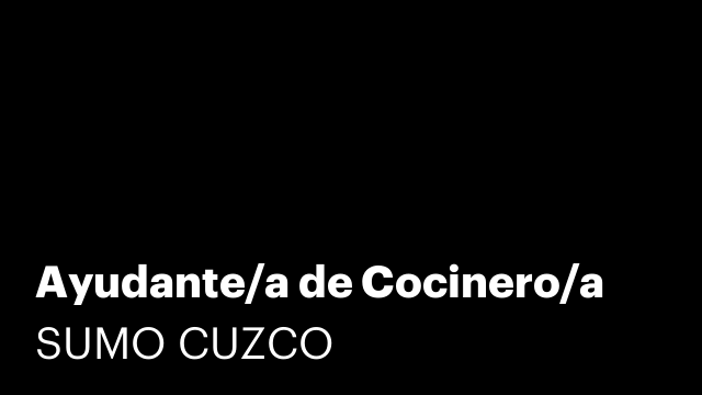 Ayudante/a de Cocinero/a