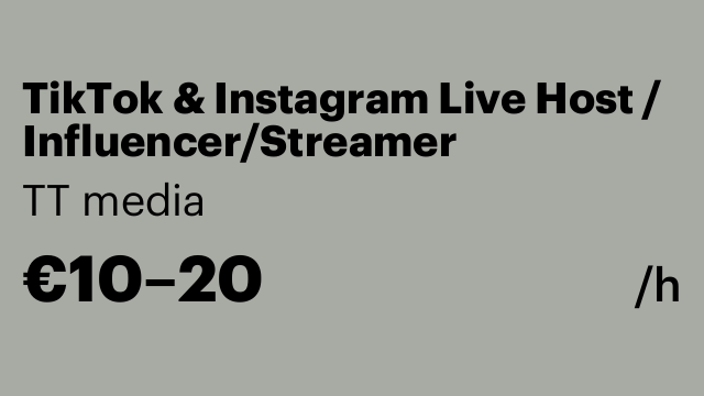TikTok & Instagram Live Host / Influencer/Streamer