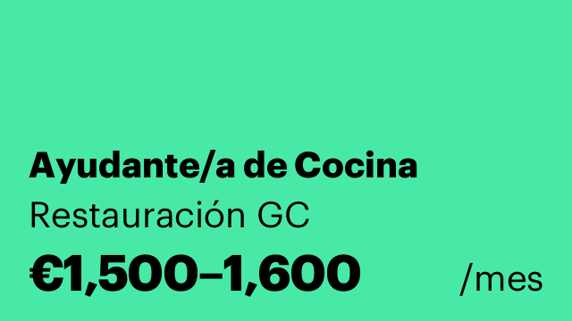 Ayudante/a de Cocina