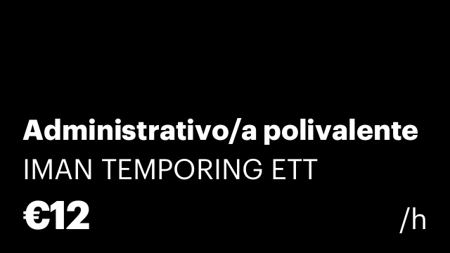 Administrativo/a polivalente