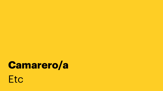 Camarero/a