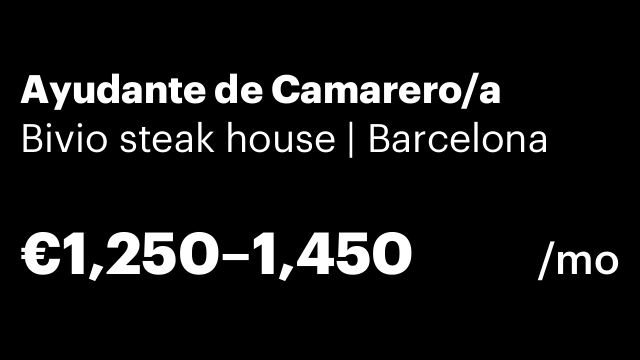 Ayudante de Camarero/a
