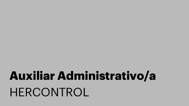 Auxiliar Administrativo/a
