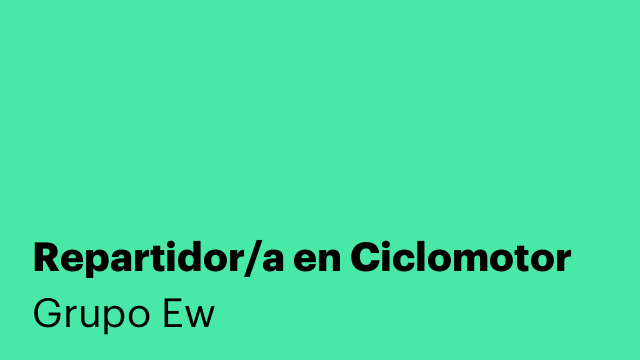 Repartidor/a en Ciclomotor