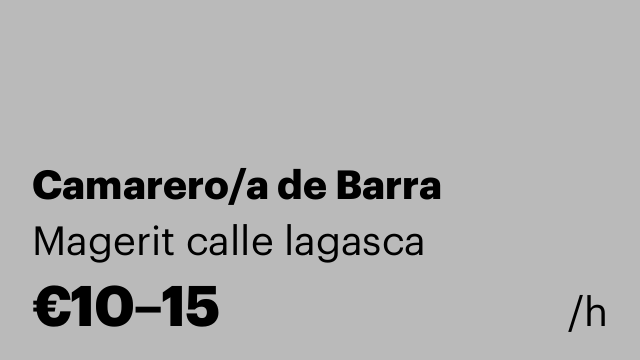 Camarero/a de Barra