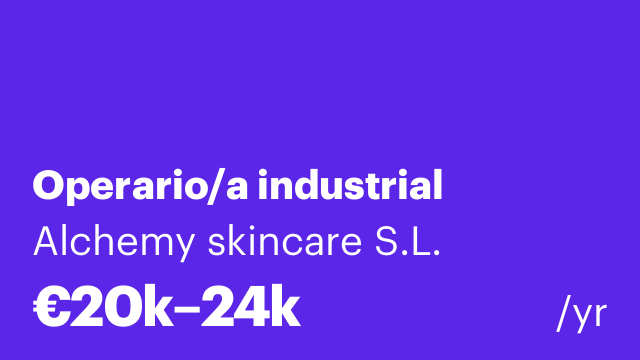 Operario/a industrial