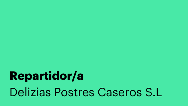 Repartidor/a