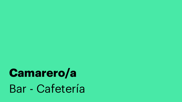 Camarero/a
