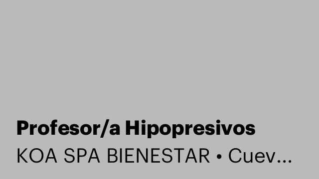 Profesor/a Hipopresivos