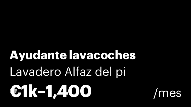 Ayudante lavacoches