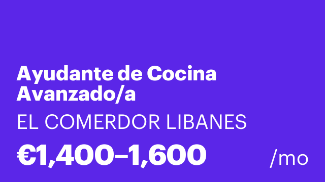 Ayudante de Cocina Avanzado/a