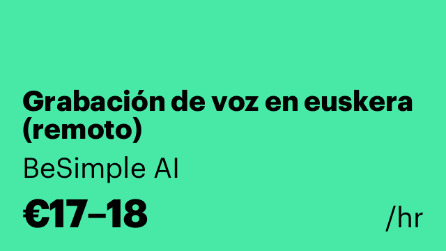Grabación de voz en euskera (remoto)