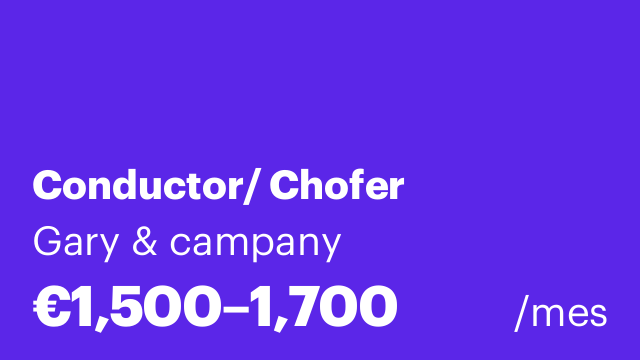 Conductor/ Chofer