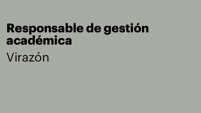 Responsable de gestión académica