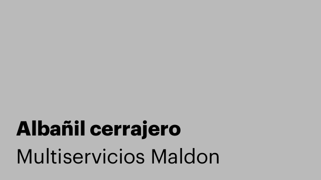 Albañil cerrajero