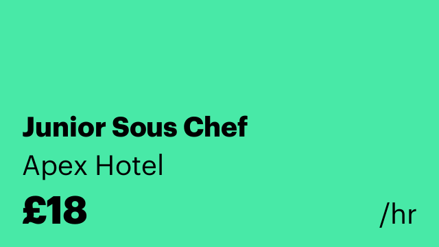Junior Sous Chef