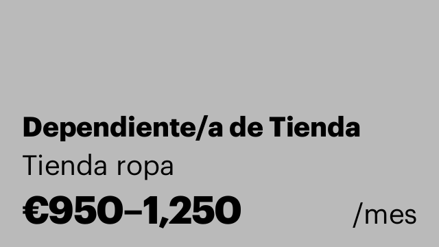 Dependiente/a de Tienda