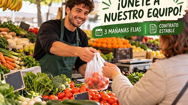 DEPENDIENTE/A DE FRUTA Y VERDURA – 3 MAÑANAS FIJAS