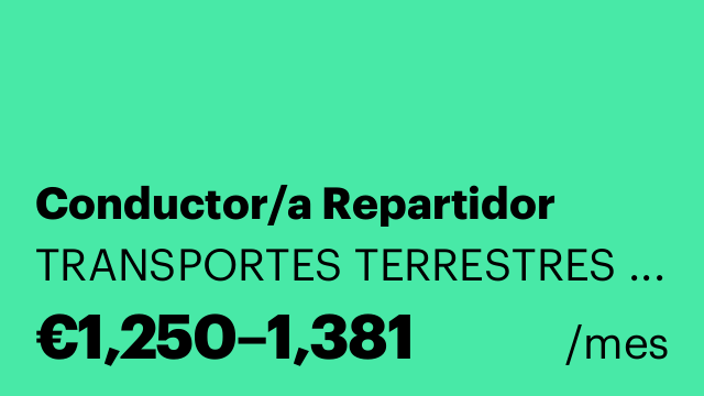 Conductor/a Repartidor