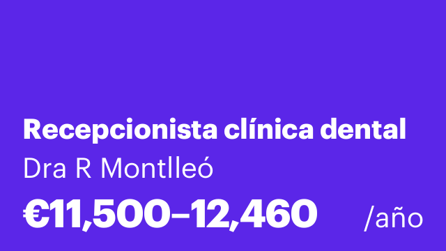 Recepcionista clínica dental