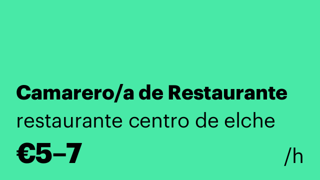 Camarero/a de Restaurante