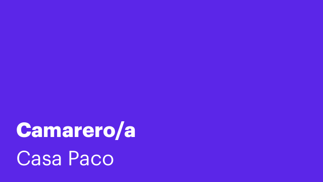 Camarero/a
