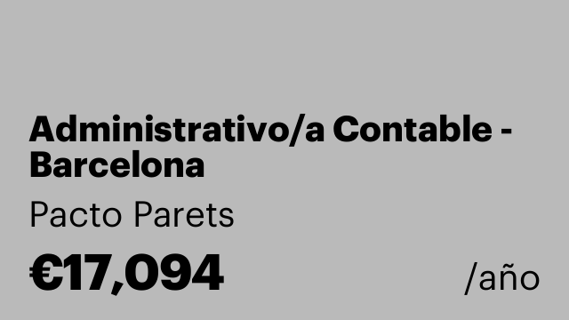 Administrativo/a Contable - Barcelona