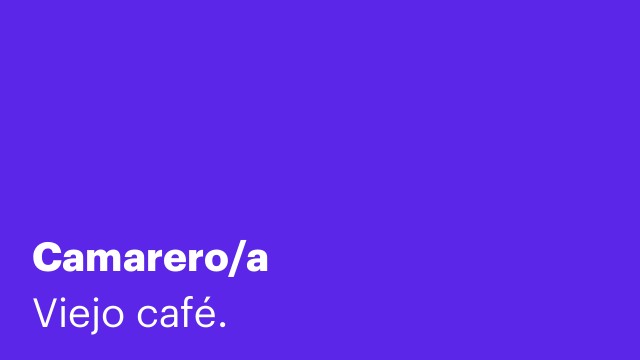 Camarero/a