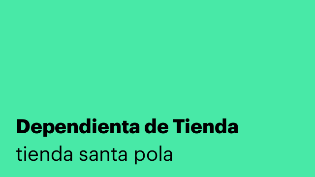 Dependienta de Tienda