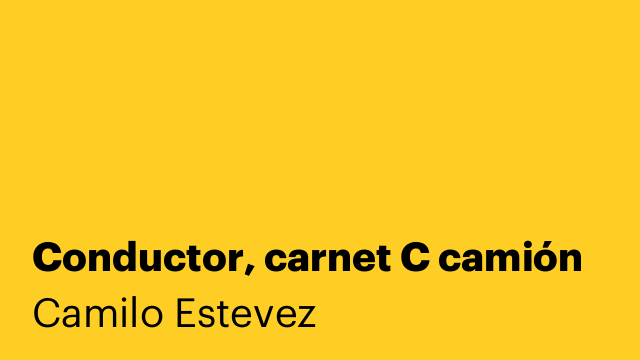 Conductor, carnet C camión