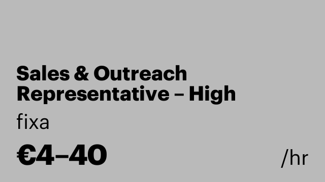 Sales & Outreach Representative – High Commissions (Barcelona)