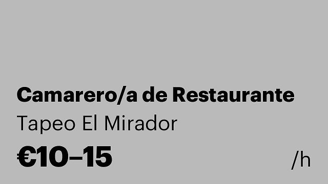 Camarero/a de Restaurante