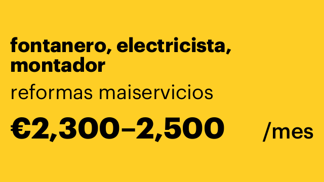 fontanero, electricista, montador