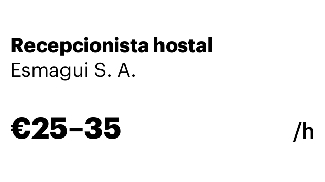 Recepcionista hostal