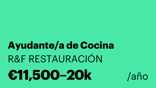 Ayudante/a de Cocina