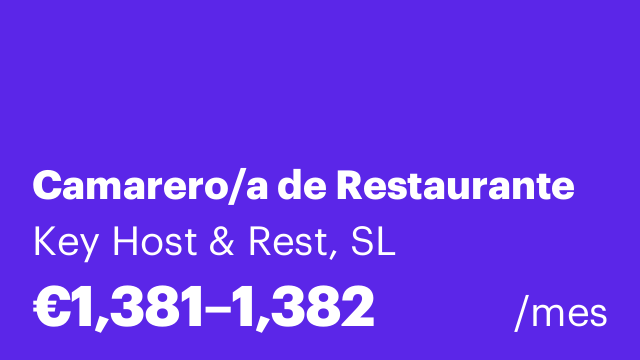 Camarero/a de Restaurante