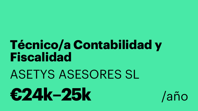 Técnico/a Contabilidad y Fiscalidad