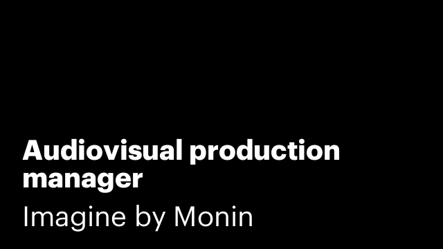 Audiovisual production manager