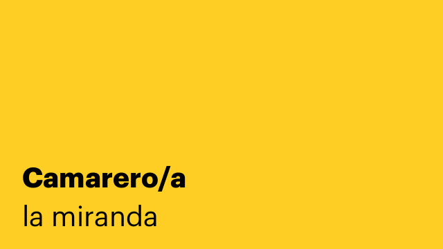 Camarero/a